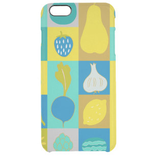 Veggie Blocks I Clear iPhone 6 Plus Case