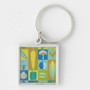 Veggie Blocks II Keychain