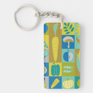 Veggie Blocks II Keychain