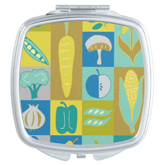 Veggie Blocks II Makeup Mirror (Front)
