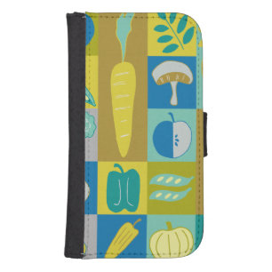 Veggie Blocks II Galaxy S4 Wallet Case