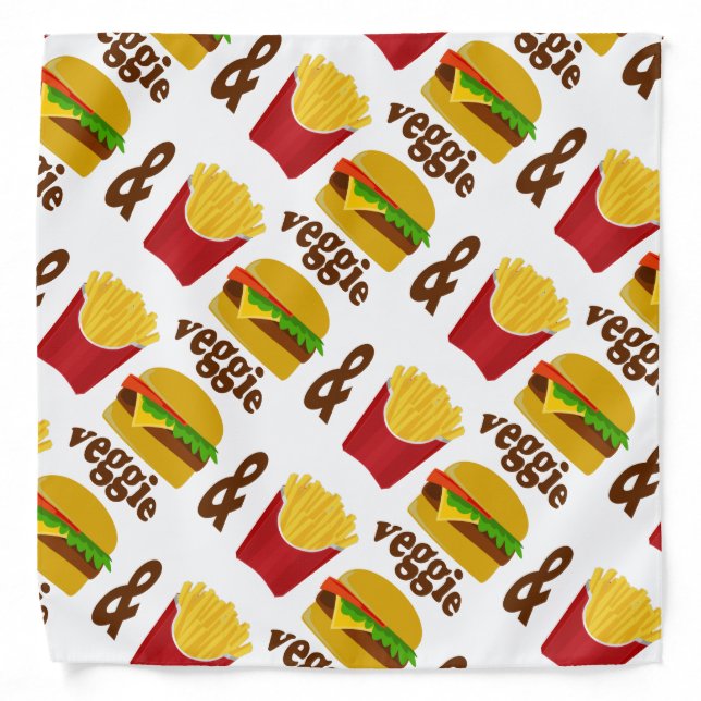 Veggie Burger and Fries Bandana (Front)