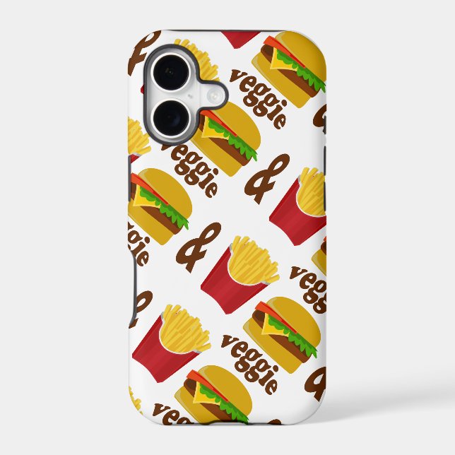 Veggie Burger and Fries Iphone Case (Back)
