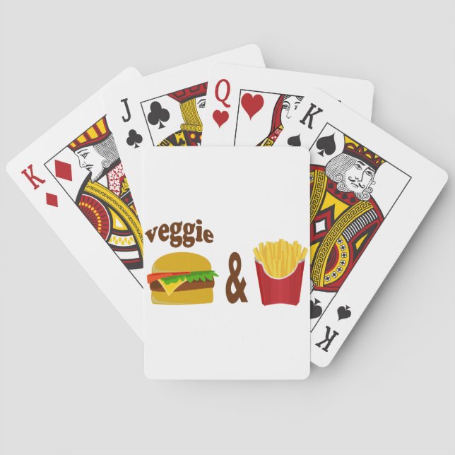 Veggie Burger and Fries Poker Cards (Back)