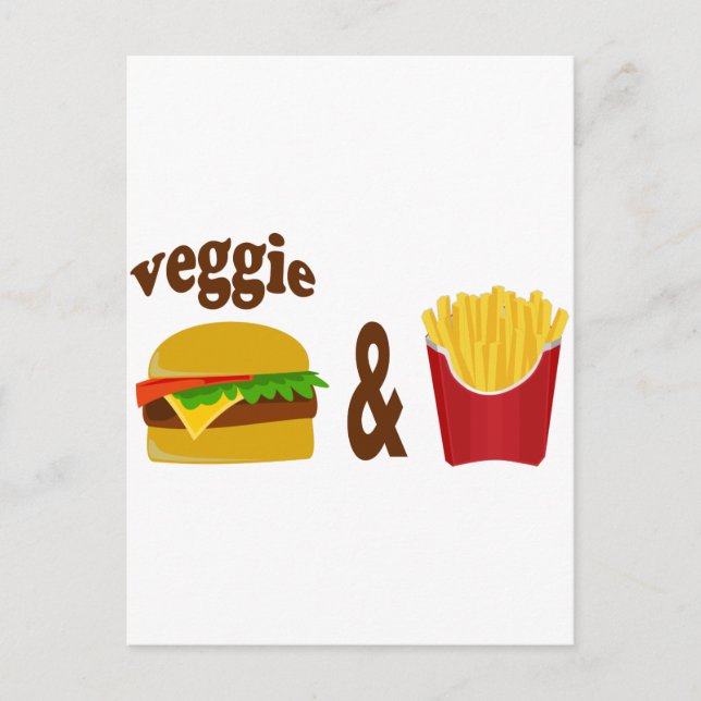 Veggie Burger and Fries Postcard (Front)
