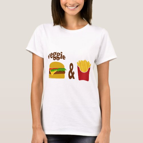 Veggie Burger and Fries T_Shirt