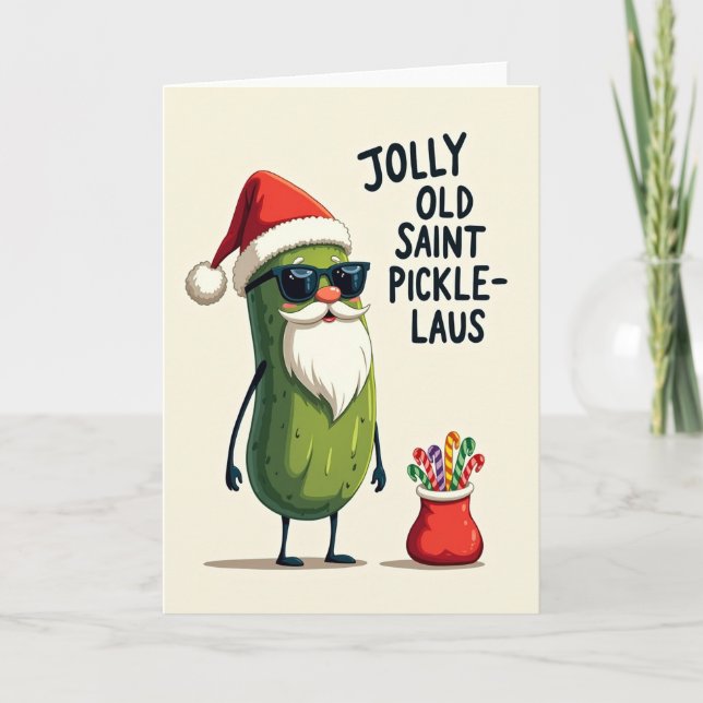 Veggie Character Festive Card (Front)