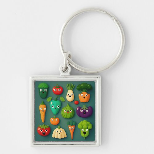 Veggie Characters Veg Photos Vegetables Onion Clip Keychain