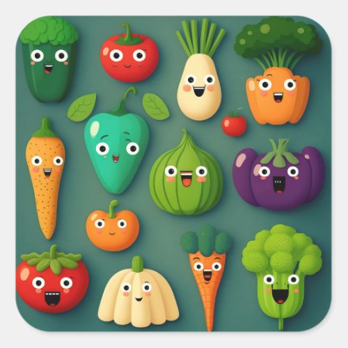 Veggie Characters Veg Photos Vegetables Onion Clip Square Sticker