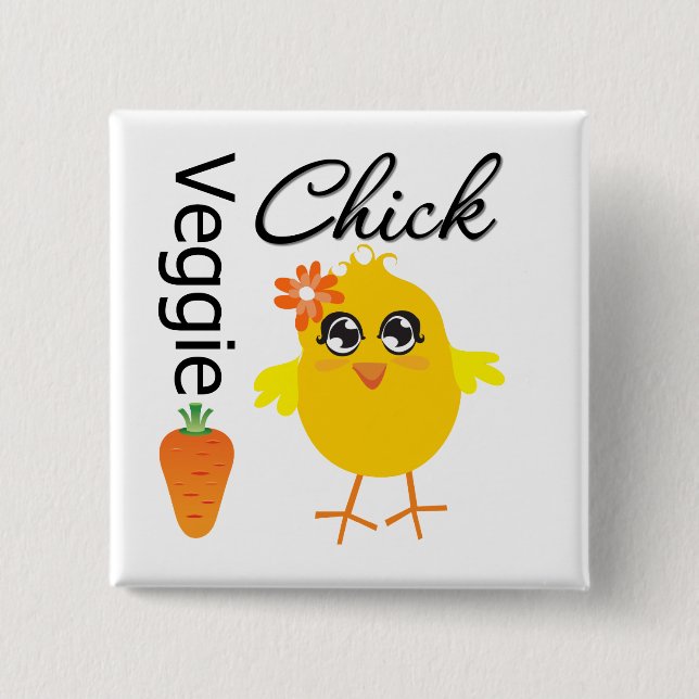 Veggie Chick Button (Front)