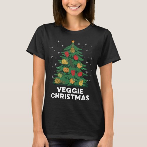 Veggie Christmas Funny Fruit Christmas Tree Xmas V T_Shirt