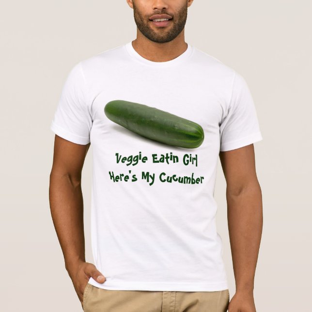Veggie Eatin Girl Here's My Cucumber T-Shirt (Front)