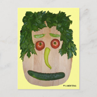Veggie Face Postcard