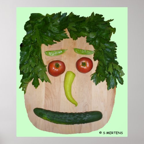 Veggie Face Poster