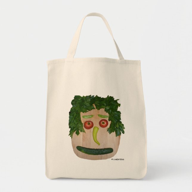 Veggie Face Tote Bag (Front)