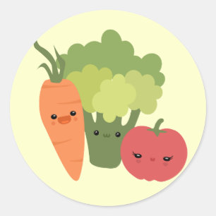 Veggie Friends Classic Round Sticker