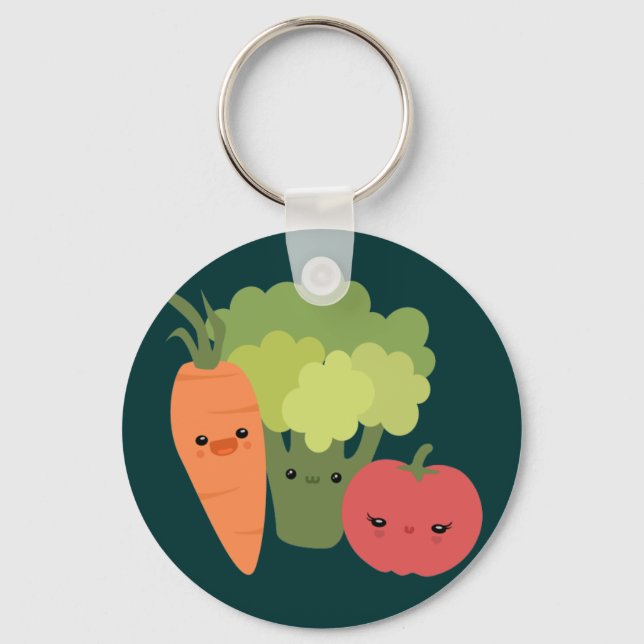 Veggie Friends Keychain (Front)