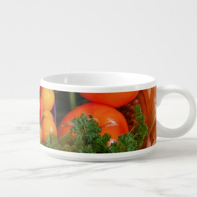 Veggie Garden on Bowl with Handle (Left)