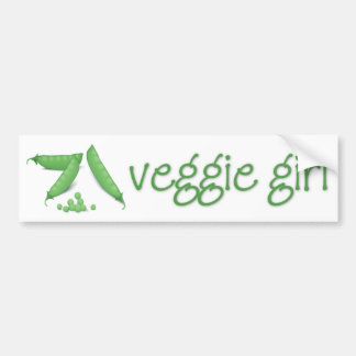 Veggie Girl Bumper Sticker
