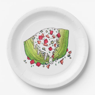 Veggie Iceberg Lettuce Wedge Salad Food Foodie Paper Plates