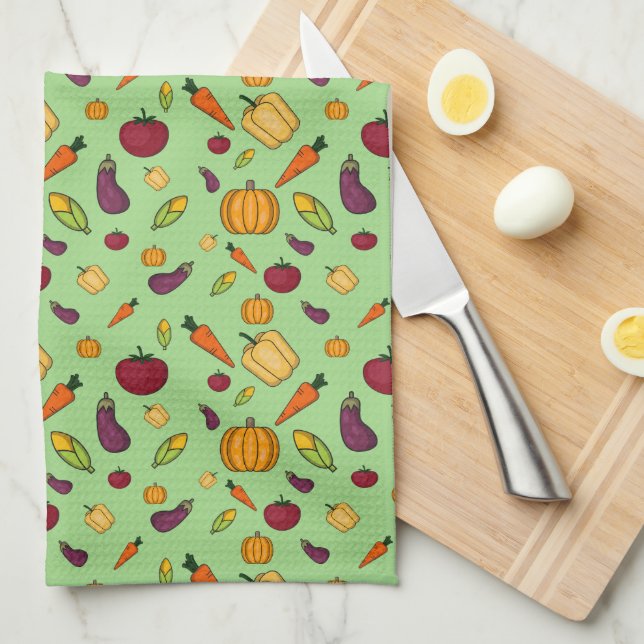 veggie king kitchen towel (Quarter Fold)