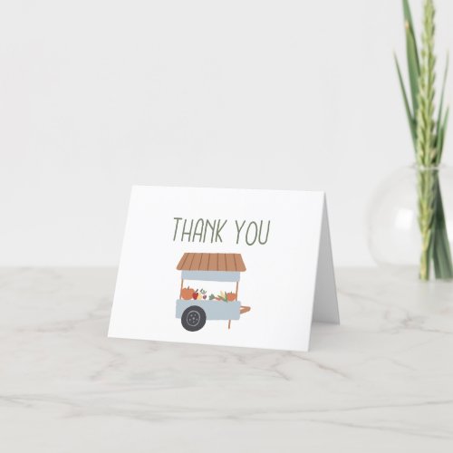 Veggie Locally Grown Baby Shower Thank You Card