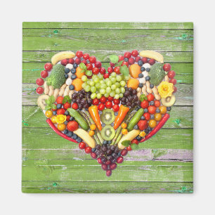 Veggie Love Vegan Heart Magnet