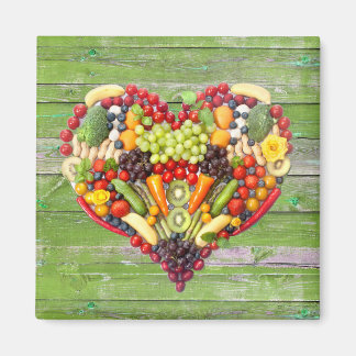 Veggie Love Vegan Heart Magnet