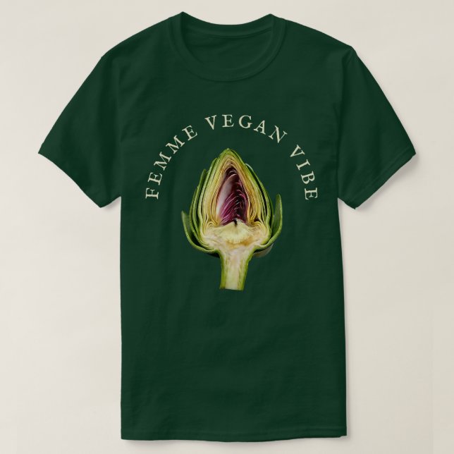 Veggie Lover Femme Vegan Vibe  T-Shirt (Design Front)