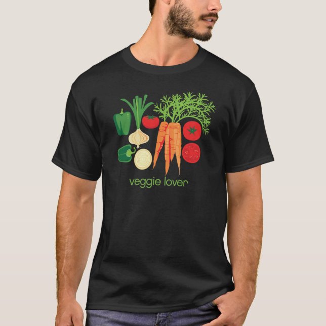 Veggie Lover Mixed fresh Vegetables T-Shirt (Front)