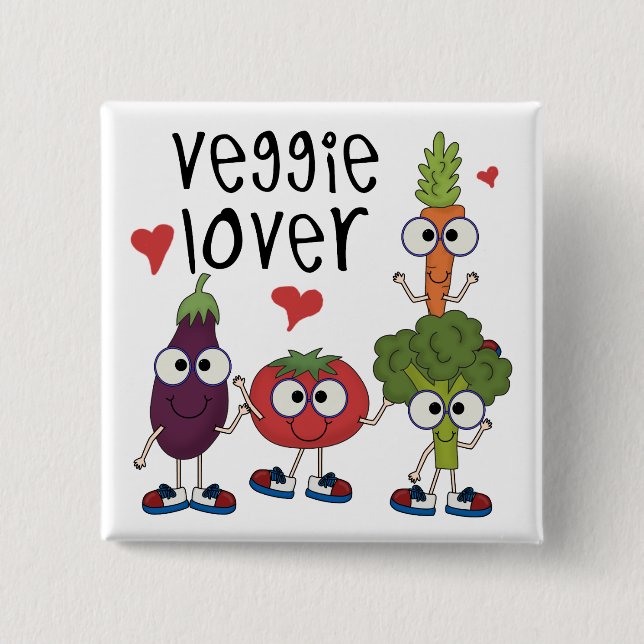 Veggie Lover Pinback Button (Front)