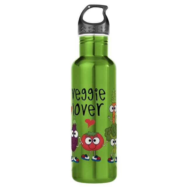 Veggie Lover Stainless Steel Water Bottle (Front)