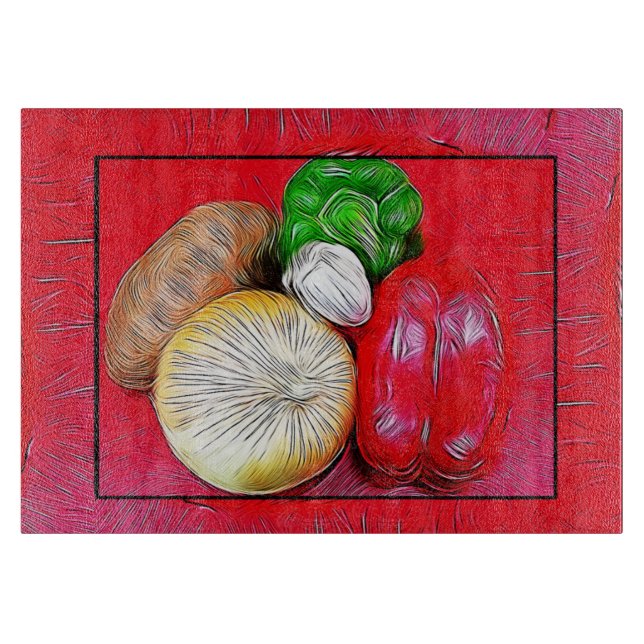 Veggie Medley Cutting Board (Front)