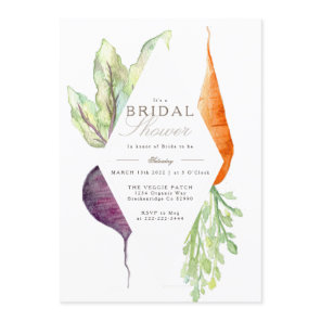Veggie Patch Bridal Shower | Beet & Carrot Invitation