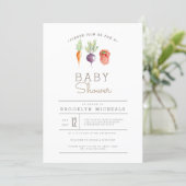 Veggie Patch | Watercolor Baby Shower Invitation (Standing Front)