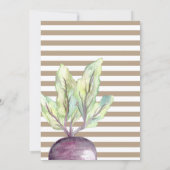 Veggie Patch | Watercolor Baby Shower Invitation (Back)