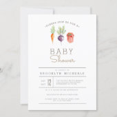 Veggie Patch | Watercolor Baby Shower Invitation (Front)