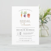 Veggie Patch | Watercolor Bridal Shower Invitation (Standing Front)