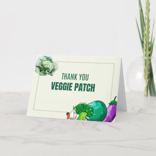 Veggie Patch Watercolor Thank You
