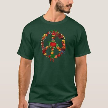 Veggie Peace Sign T-shirt by orsobear at Zazzle
