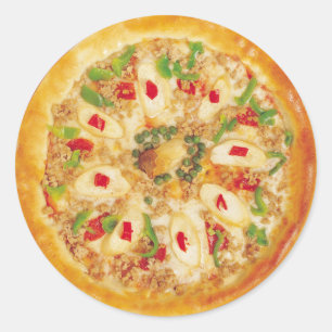 Veggie Pizza Classic Round Sticker