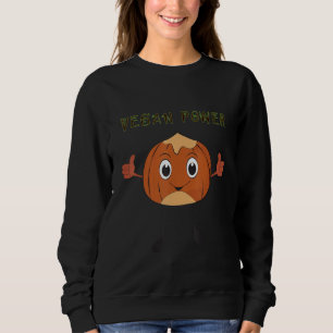 Veggie Power Almonds Strength Vegan Protein Vegan Sweatshirt