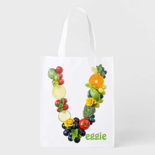 Veggie Power Grocery Bag