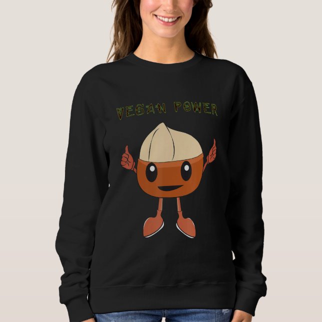 Veggie Power, Macadamia, Kraft, Vegan Protein, Veg Sweatshirt (Front)