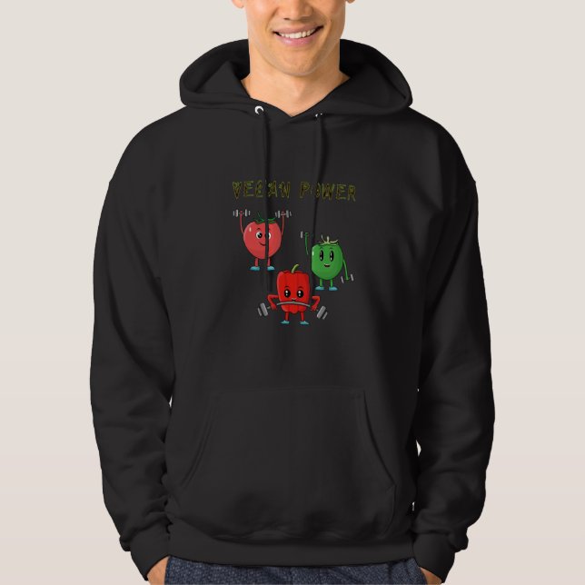 Veggie Power Tomato Paprika Power Vegan Protein Ve Hoodie (Front)