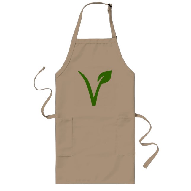 veggie pride,vegetarian,vegetarians,vegan,vegans long apron (Front)