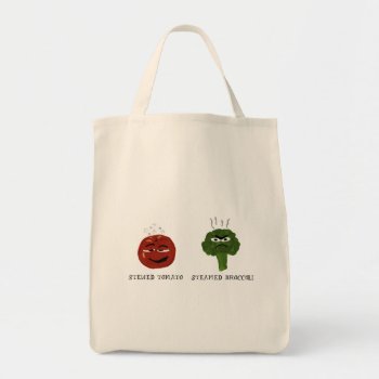 Veggie Pun Funny Vegetable Humor Tote Bag by sfcount at Zazzle