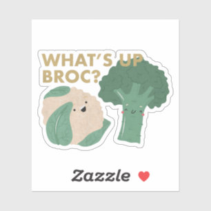 Veggie Pun: What's Up Broc? Sticker
