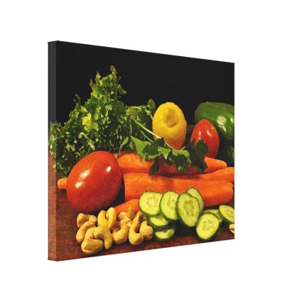 Veggie Salad Plate Canvas Print