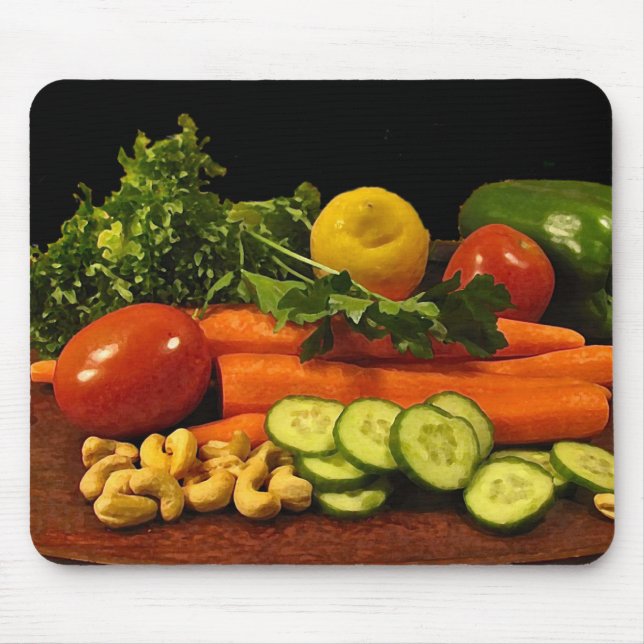 Veggie Salad Plate Mouse Pad (Front)
